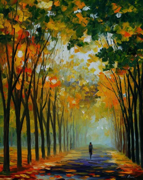 Леонид Афремов картины аллея