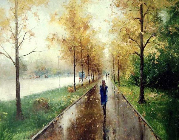 Осенний пейзаж маслом