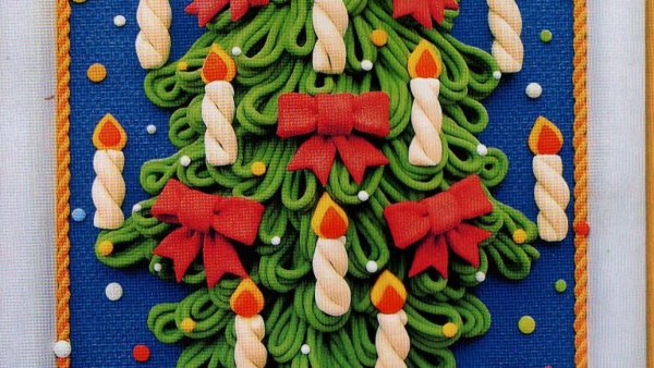 Рождество Пластилиновая живопись