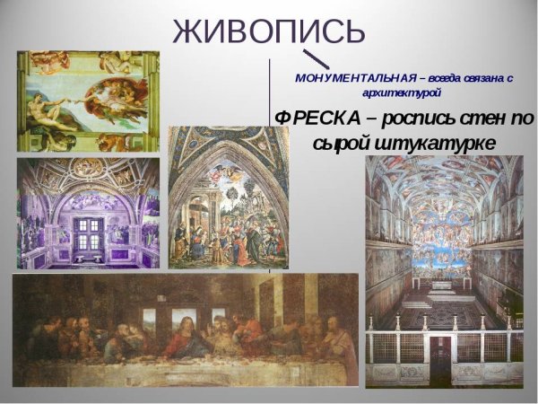 Монументально-декоративная живопись. Фреска, сграффито.