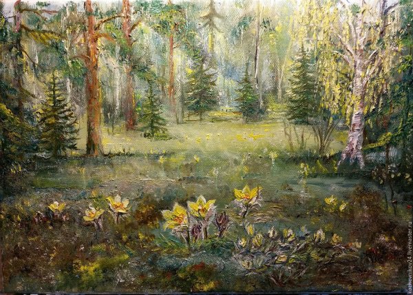 Летняя Земляничная Поляна живопись Шишкин