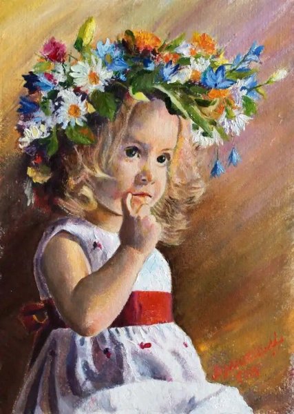 Портретная живопись маслом - дети