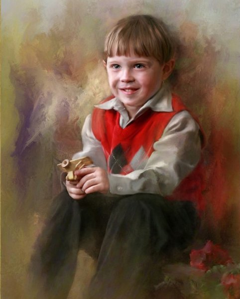 Живописный портрет мальчика