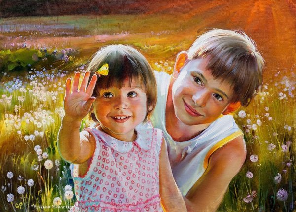 Портрет девочки пастелью