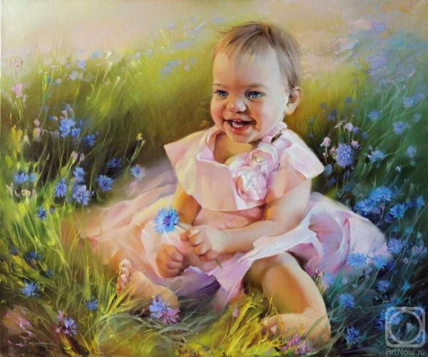 Лицо ребёнка живопись