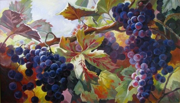 Брюллов Виноградная лоза живопись