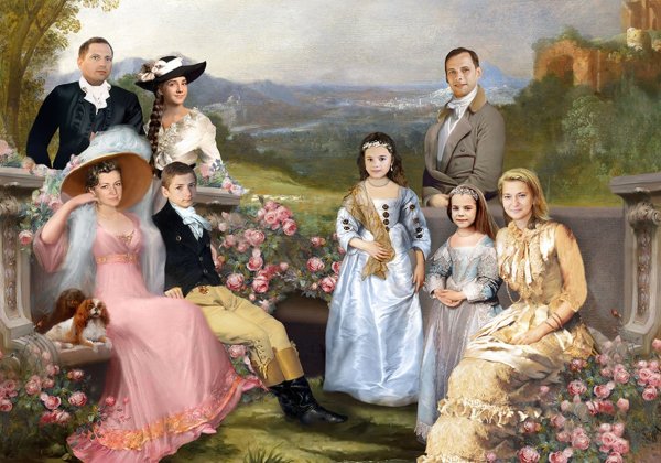 Групповой портрет семьи герцога Йозефа Саксен