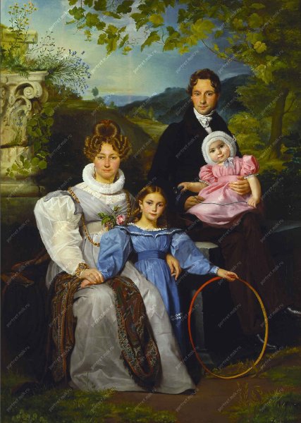 Portrait of the Gaspard Moeremans Family, 1831 and 1833