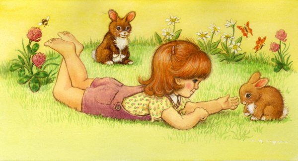 Девочка зайчик