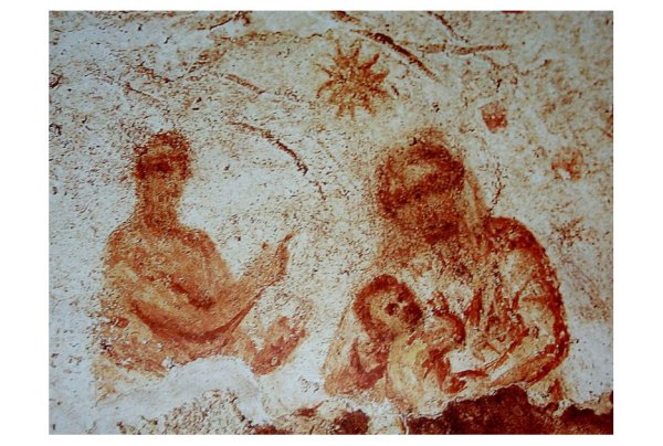 Фреска Оранта катакомбы Присциллы