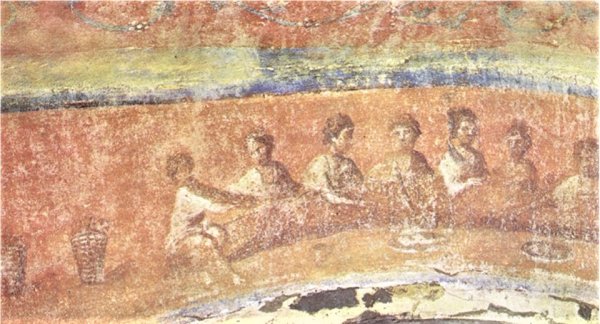 Катакомбы фреска Пастырь добрый