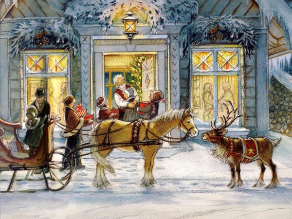 Рождество ретро Европа