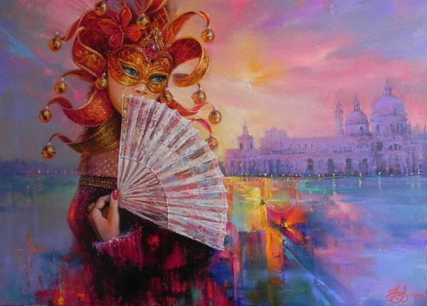 Елена Флерова картина Венецианский карнавал