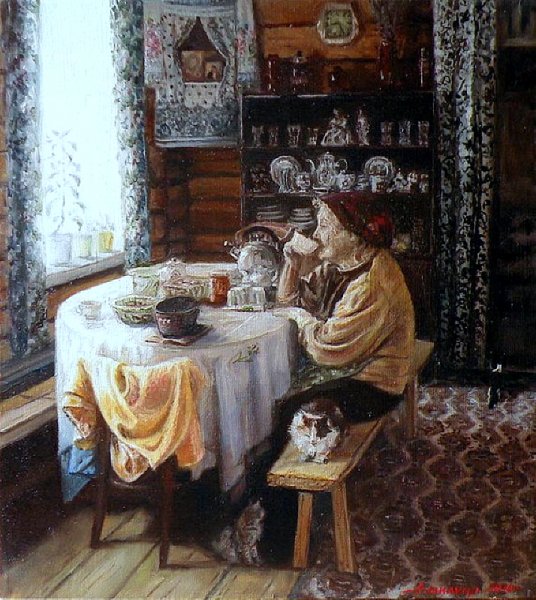 Картина Светланы Бердник чаепитие
