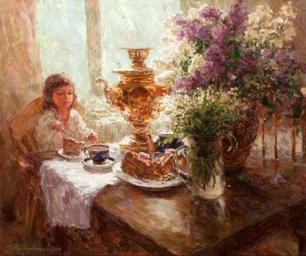 Степан Нестерчук натюрморт с самоваром