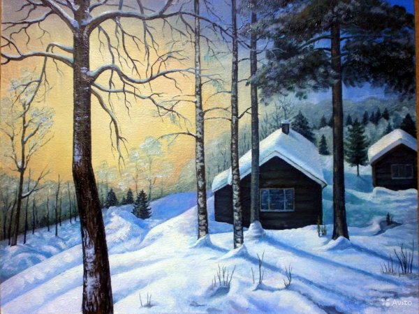 Лесная сторожка художник Александр Михайлов