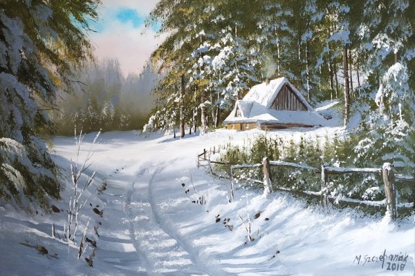 Художник Marek Szczepaniak Лесная тропа