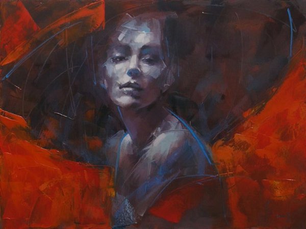 Женский портрет мазками