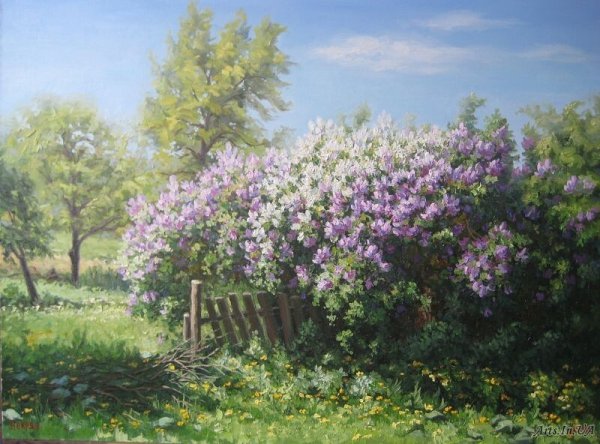 Сирень пейзаж картины художников 19 века-