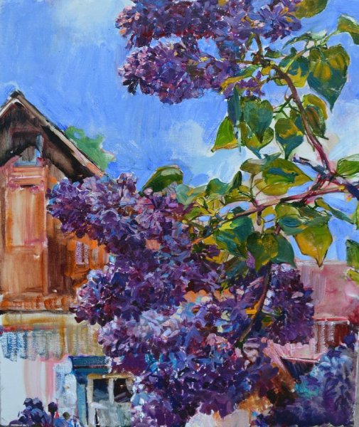 Пейзаж с сиренью