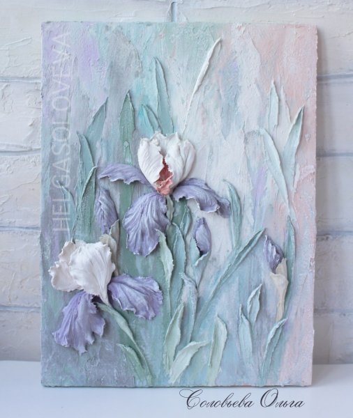 Панно текстурной пастой