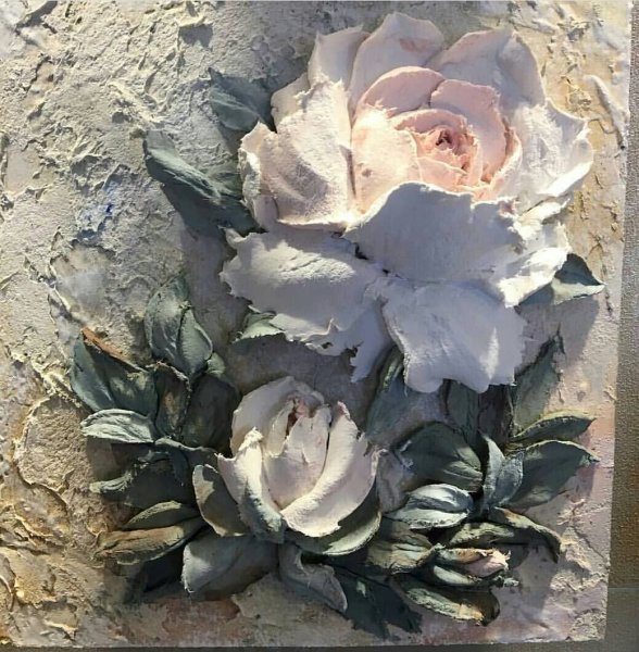 Картины с объемной пастой