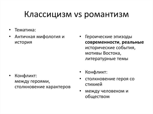 Направления классицизма