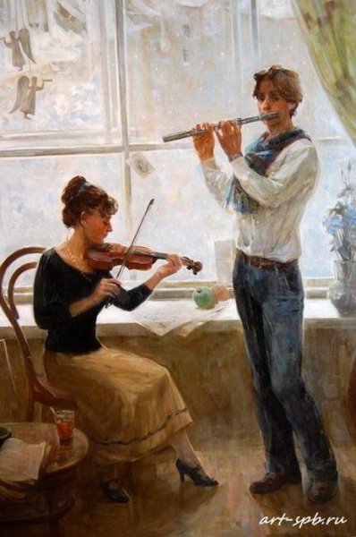 Двухфигурная композиция в живописи