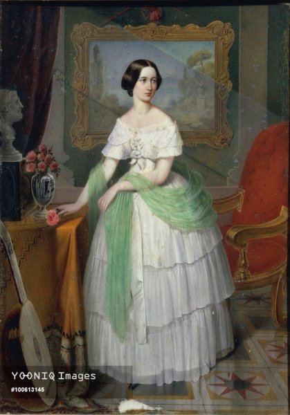 Женщина в платье Вечернем живопись