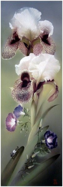 Алина Осеева живопись на шелке ирисы