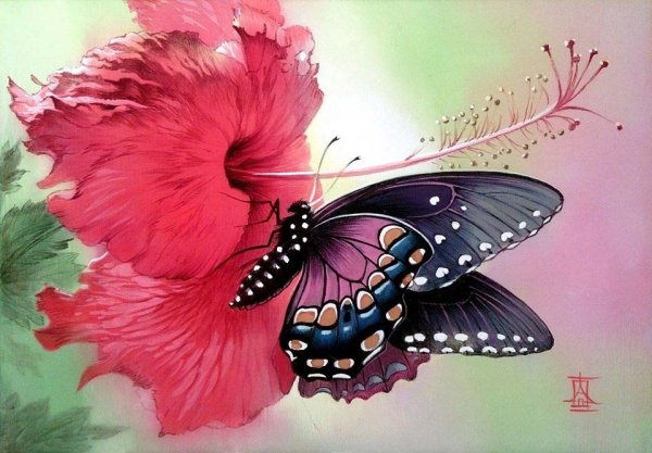 Алина Осеева живопись на шелке