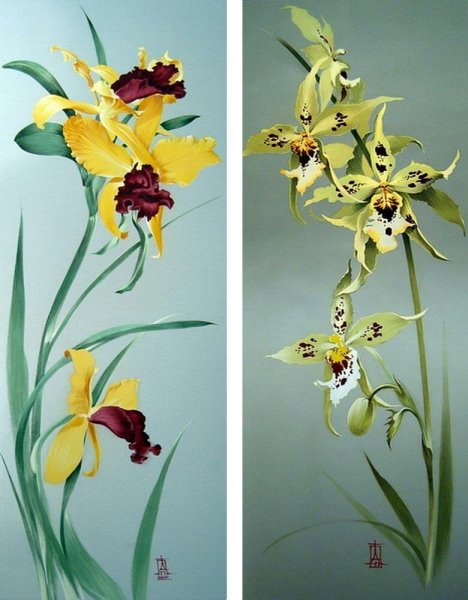 Художник Алина Осеева живопись по шелку