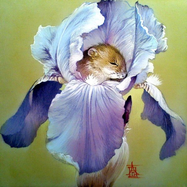 Алина Осеева живопись на шелке