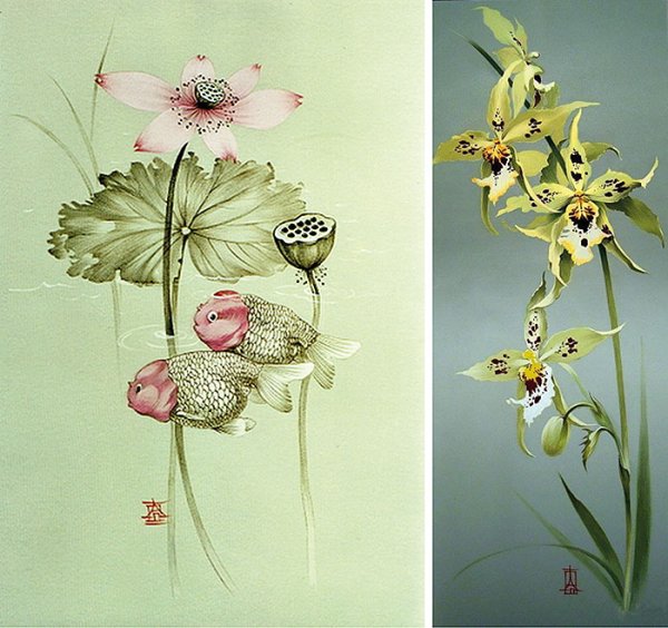 Художник Алина Осеева живопись по шелку