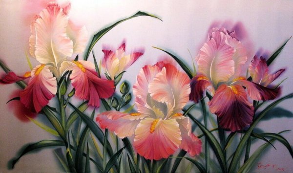 Алина Осеева живопись на шелке