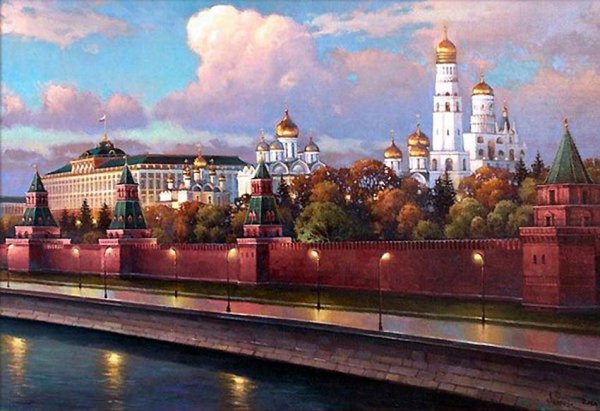 Максим Ланчак картина "Москва.Покровский собор"