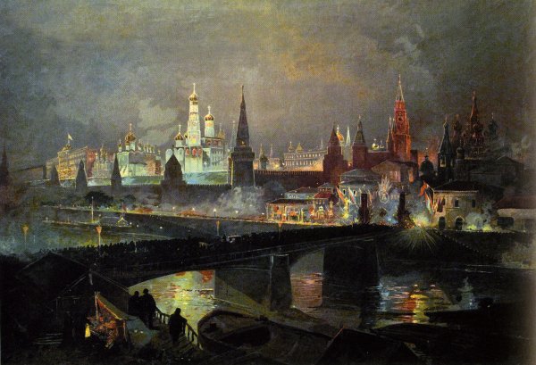 А. Боголюбов, иллюминация Кремля, 1883.