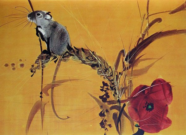 Кот кролик гохуа китайская живопись