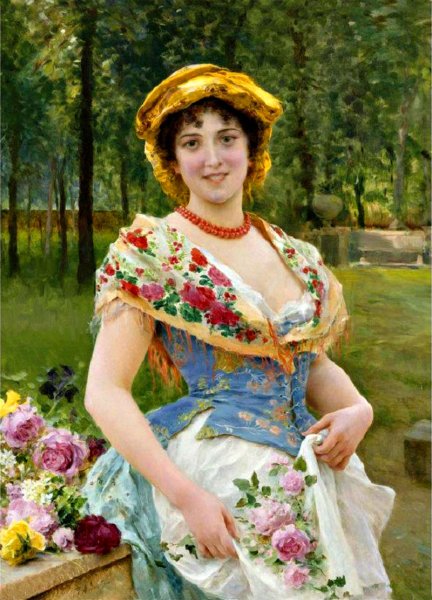 Франсуа Буше голова женщины