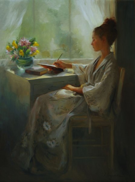 Писательница в живописи
