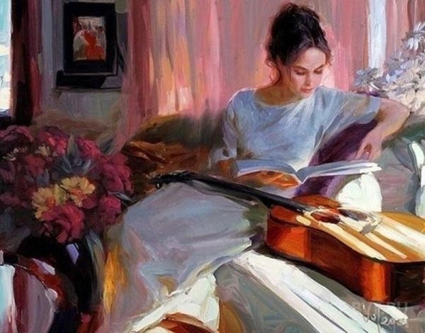 Женщина с книгой в живописи