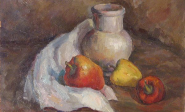 Натюрморт с кувшином и фруктами