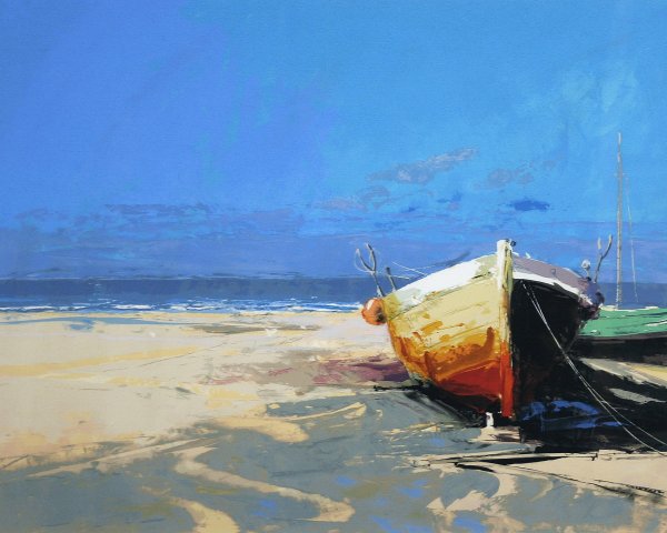 Рыбацкая лодка на берегу