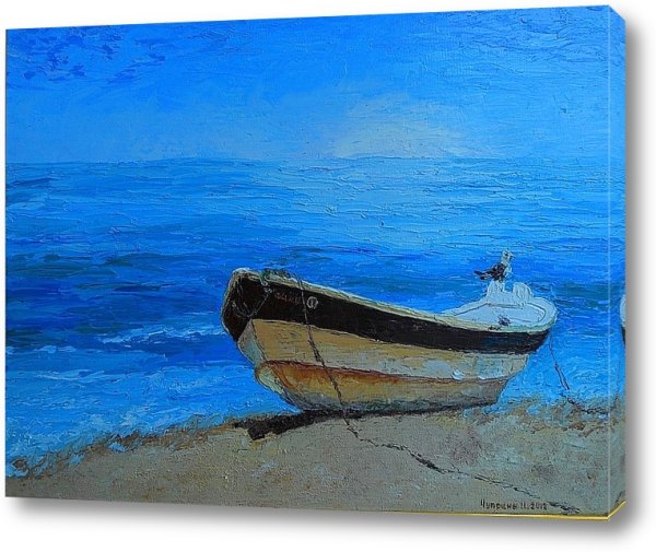 Лодки на берегу живопись