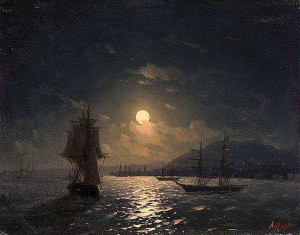 Лунная ночь на капри Айвазовский