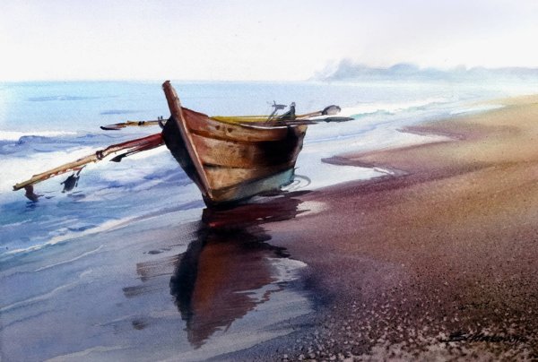 Валерий маковой акварели море