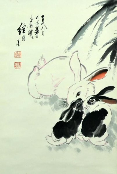 Кролики в японской живописи