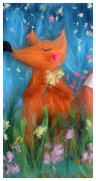 Рисование шерстью для детей