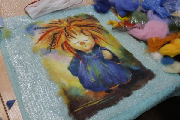 Мастер класс по шерстяной живописи для детей