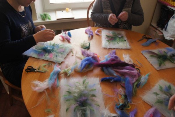 Мастер класс по шерстяной акварели